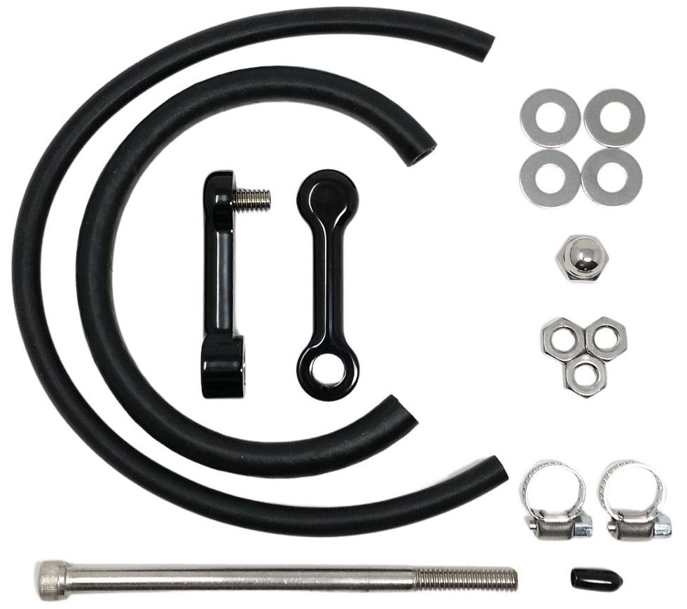 DK Custom Products Billet Tank Lift KIT 2" `10-17 Dyna Powder Coat BLK (DK-DYN-TLK-2-DC)