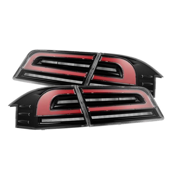 AlphaRex 12-21 Tesla Model S LUXX-Series LED Tail Lights - Black