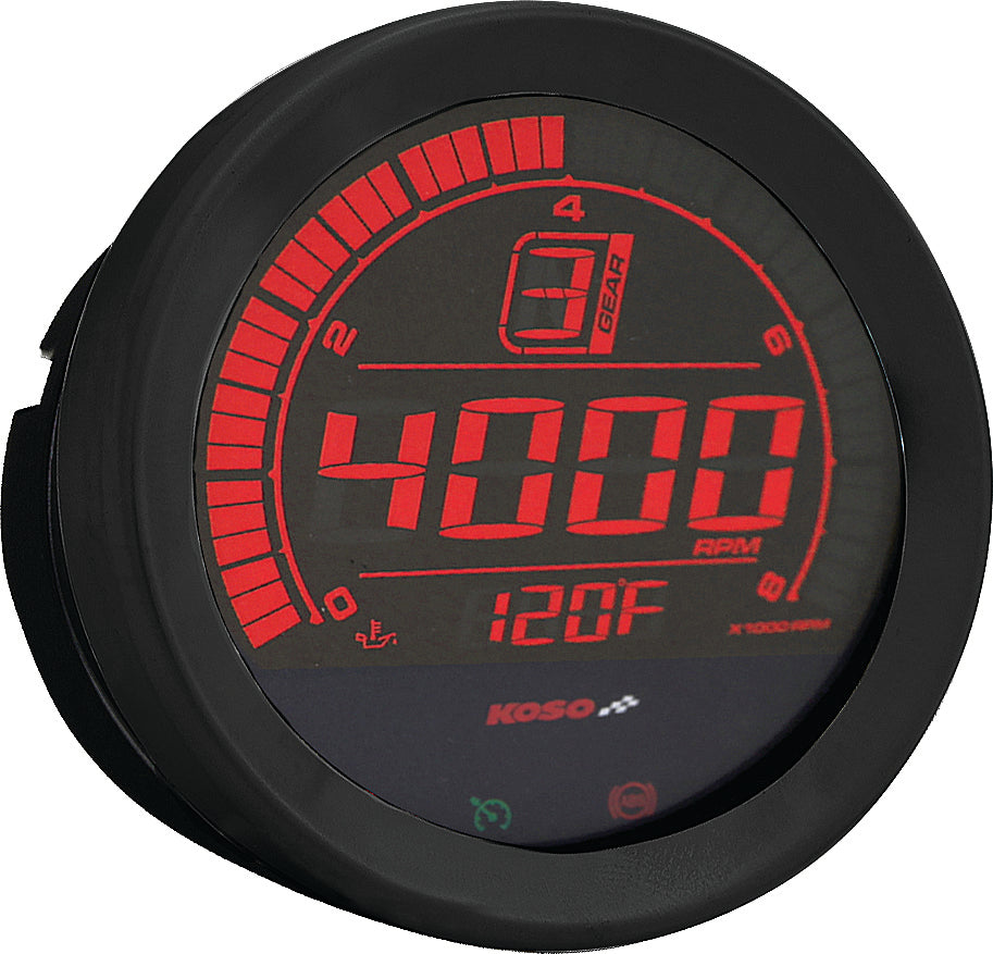 KOSO Digital Gauge Cluster Black Bezel 04-13 Flht and Fltr (BA050903)