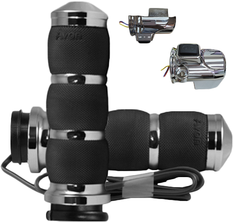 AVON AIR Cushion Heated Black Twist Grip (AIR-90-AN-F24-H)
