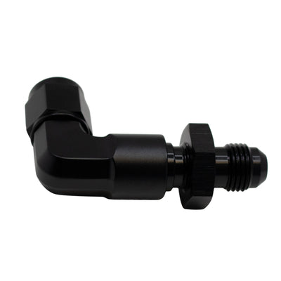 DeatschWerks 6AN 90-Degree Bulkhead Fitting - Matte Black