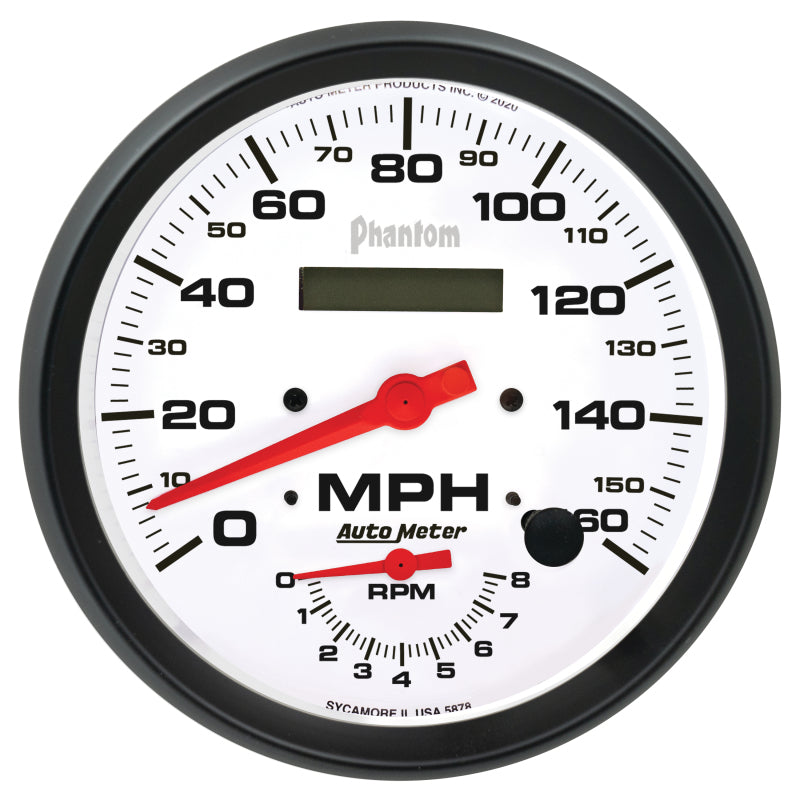 AutoMeter 160mph/8K RPM Electric Phantom 5in. Tach/Speedo Gauge