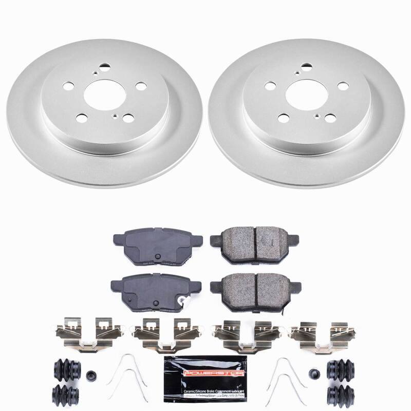 Power Stop 11-13 Lexus CT200h Rear Z23 Coated Brake Kit