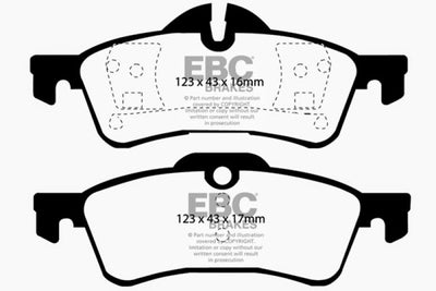 EBC Greenstuff High-Performance Rear Brake Pads — Fits 2004-2015 Mini Cooper