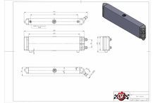 Cargar imagen en el visor de la galería, Enfriador de aceite interno/externo universal de doble paso CSF: 22,0 in de largo x 5,0 in de alto x 2,25 in de ancho