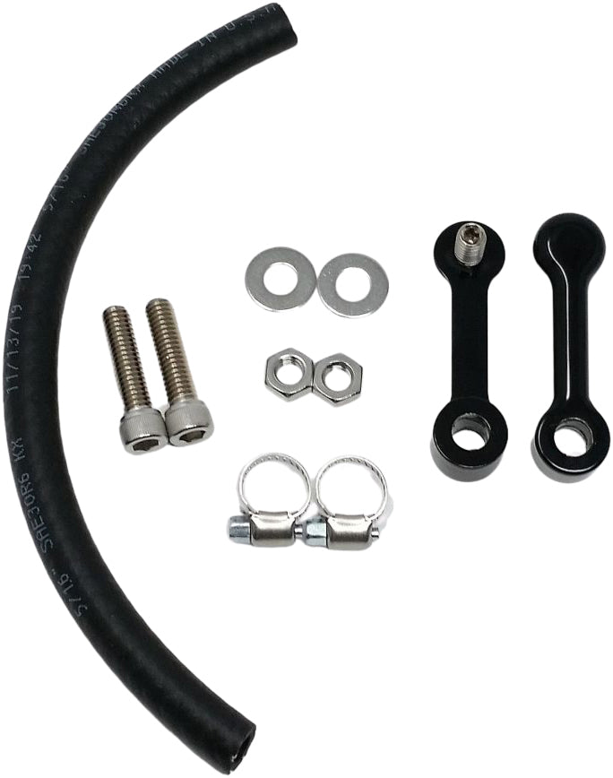 DK Custom Products Billet Tank Lift KIT 3" `99-UP Touring Powder Coat BLK (DK-TRG-TLK-3)