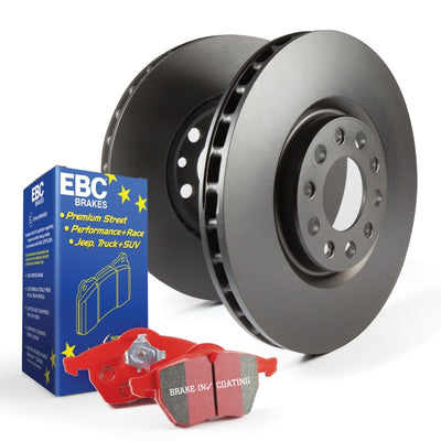 EBC Redstuff S12 Performance Brake Kit with RK Rotors — Fits 2005-2010 Audi A4