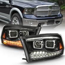 Cargar imagen en el visor de la galería, ANZO 2009-2018 Dodge Ram 1500 Projector H.L. Switchback Black Amber