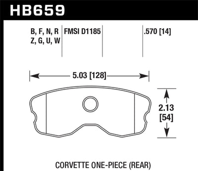 Hawk Performance DTC-70 Race Rear Brake Pads — Fits 2006-2013 Chevrolet Corvette Z06 Grand Sport
