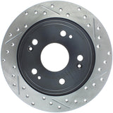 Rotor trasero izquierdo ranurado y perforado StopTech 09-10 Acura TSX / 08-10 Honda Accord Coupe/05-10 Sedán