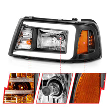 Cargar imagen en el visor de la galería, ANZO 2001-2011 Ford Ranger Crystal Headlights w/ Light Bar Black Housing