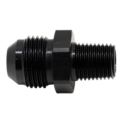 DeatschWerks 8AN Male Flare to 1/4in Male NPT Adapter - Matte Black
