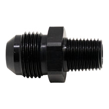 Cargar imagen en el visor de la galería, DeatschWerks 8AN Male Flare to 1/4in Male NPT Adapter - Anodized Matte Black