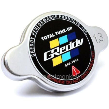 GReddy Type-S 1.3 Radiator Cap Most Nissan / Subaru / Mazda / Mitsubishi / Some Toyota - Brushed