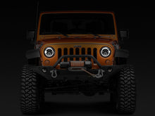 Cargar imagen en el visor de la galería, Raxiom 97-18 Jeep Wrangler TJ/JK Axial Halo Headlights w/ DRL Amber Signals- Blk Hsng (Clear Lens)