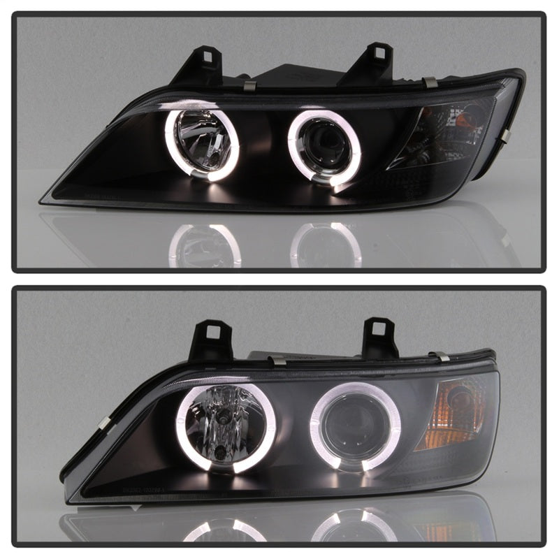 Faros delanteros Spyder BMW Z3 96-02 LED Halo negro High H1 Low H1 PRO-YD-BMWZ396-HL-BK