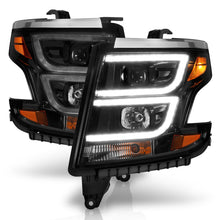 Cargar imagen en el visor de la galería, ANZO 2015-2020 Chevy Tahoe Projector Headlights Plank Style Black w/DRL