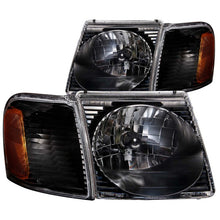 Cargar imagen en el visor de la galería, Faros delanteros de cristal ANZO 2001-2005 Ford Explorer negros