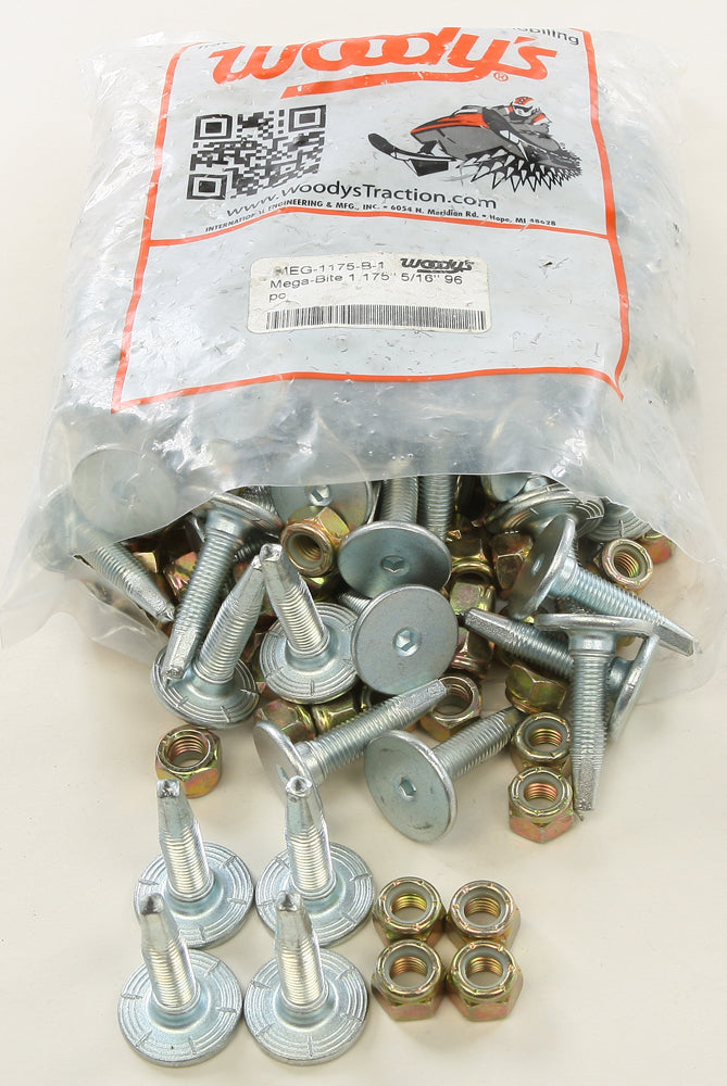 Woodys Silver-Mega-Bite Trail Stud 1.175" 96/PK (MEG-1175-B)