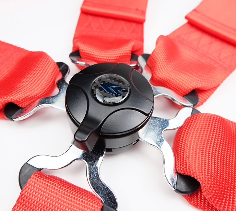 NRG 5-Point 3-Inch Racing Harness with Cam Lock — Red