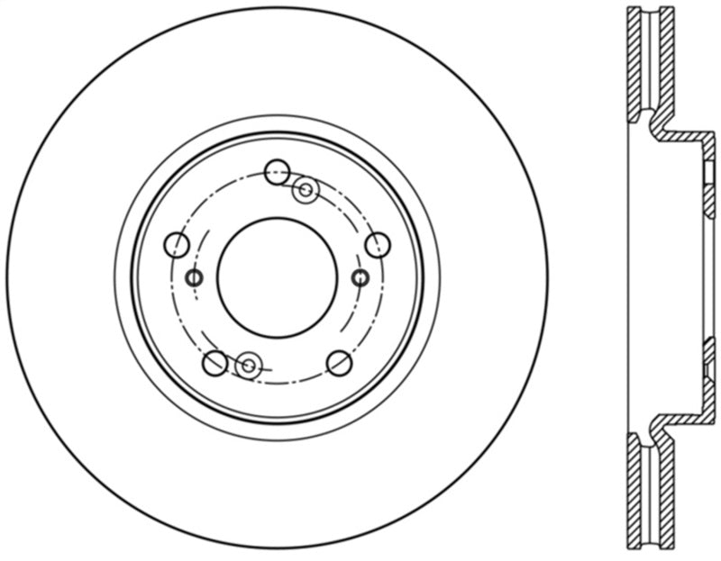 Rotor de freno deportivo ranurado StopTech 2014 Honda Accord V6 delantero izquierdo