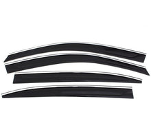 Cargar imagen en el visor de la galería, AVS 08-12 Honda Accord Ventvisor Low Profile Deflectors 4pc - Smoke w/Chrome Trim