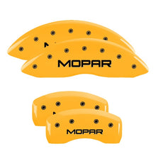 Cargar imagen en el visor de la galería, MGP 4 Caliper Covers Engraved Front &amp; Rear C5/Corvette Yellow finish black ch