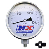 Nitrous Express Nitrous Pressure Gauge 4 inch-high accuracy 6AN.