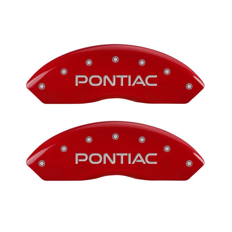 Cubiertas de pinza MGP 4 delanteras grabadas Pontiac traseras grabadas GXP Acabado rojo plata ch