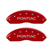 Cargar imagen en el visor de la galería, Cubiertas de pinza MGP 4 delanteras grabadas Pontiac traseras grabadas GXP Acabado rojo plata ch