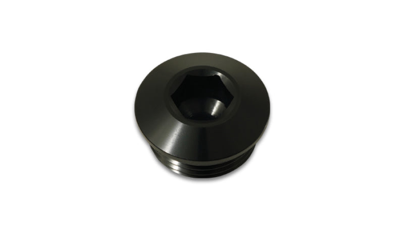 Tapón de puerto de perfil bajo ORB 34AN de aluminio vibrante - Anodizado negro