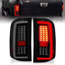 Cargar imagen en el visor de la galería, ANZO 2007-2013 Chevrolet Silverado1500/ 2500/ 3500 LED Tail Lights w/ Light Bar Black Housing Smoke