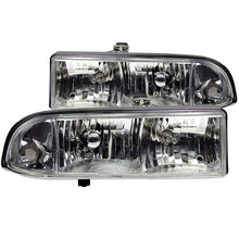 Cargar imagen en el visor de la galería, Faros delanteros de cristal cromados para Chevrolet S-10 ANZO 1998-2005