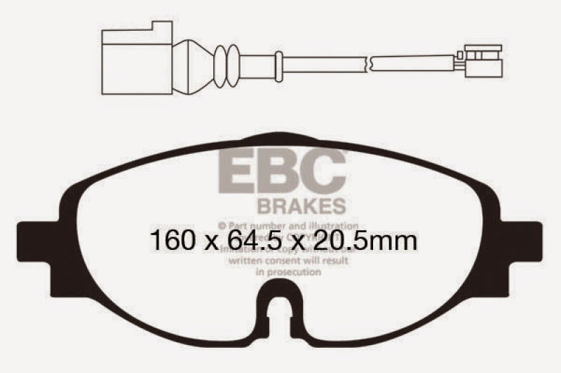 Pastillas de freno delanteras Greenstuff EBC 14+ Audi A3 1.8 Turbo