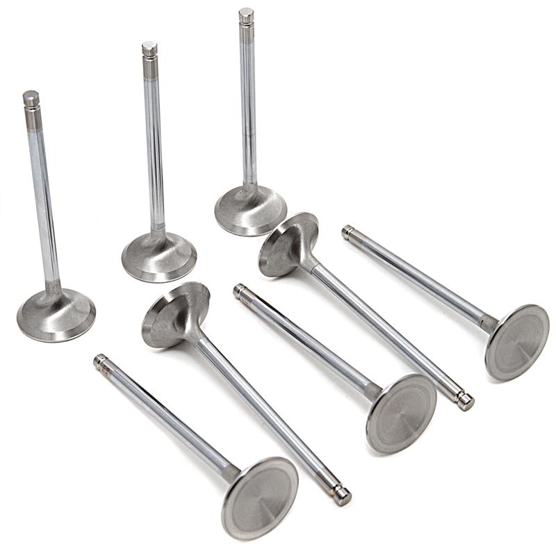 GSC P-D Subaru EJ Series EJ205/EJ207/EJ257 Chrome Polished Exhaust Valve - 33mm Head (+1mm) - SET 8