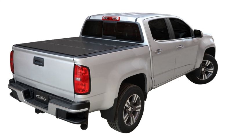 Access 2022+ Rivian R1T 4ft 6in Bed (w/ OEM Tonneau Track) LOMAX Folding Hard Cover - Black Urethane