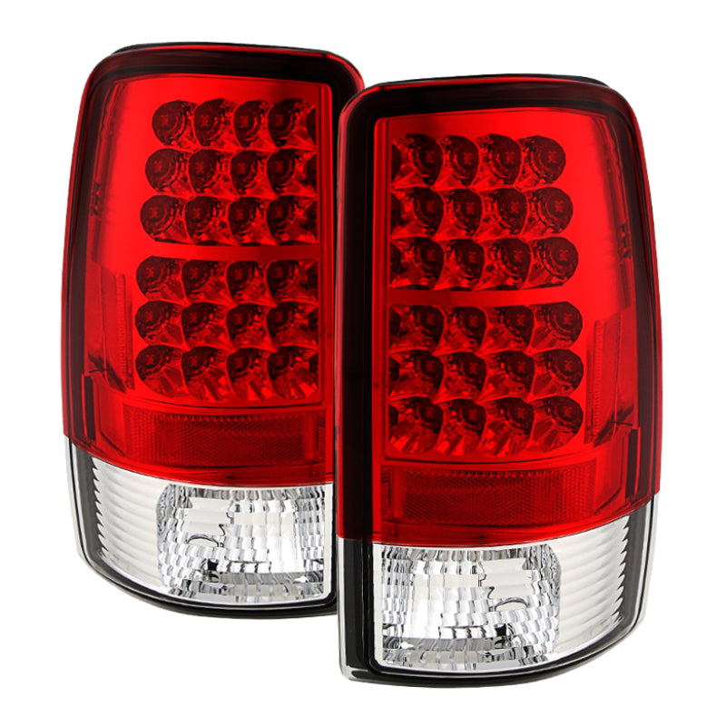 Luces traseras LED Spyder Chevy Suburban/Tahoe 1500/2500 00-06 rojas transparentes ALT-YD-CD00-LED-RC