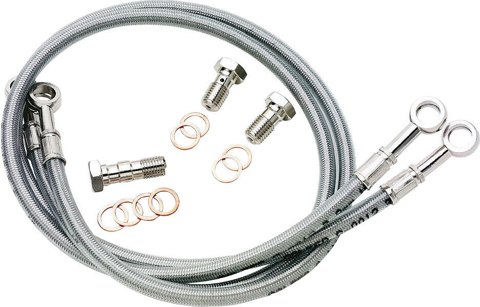 Gbrakes Brake Line Front Silver YAM (FK003D707-3)