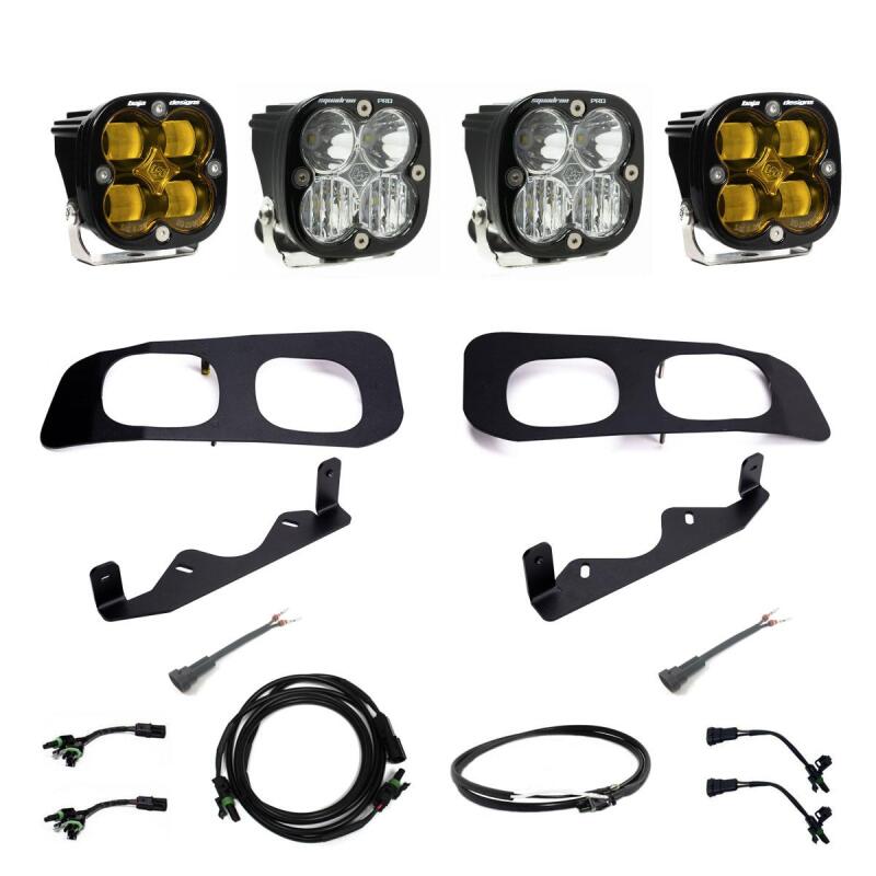 Baja Designs Squadron SAE/Pro Fog Pocket Kit Clear Upfitter — Fits 2023-2025 Ford F250/F350 Super Duty