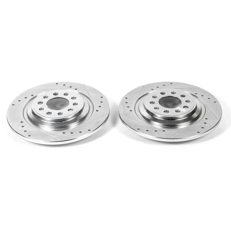 Power Stop 14-19 Jeep Cherokee Rear Evolution Drilled & Slotted Rotors - Pair