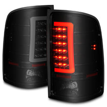 Cargar imagen en el visor de la galería, ANZO 2007-2013 GMC Sierra LED Tail Lights w/ Light Bar Black Housing Smoke Lens