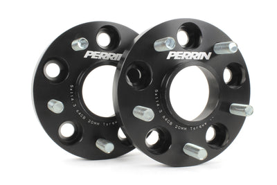 Perrin 20mm Wheel Spacers 5x114.3 64.1mm Hub — Fits 2017-2018 Honda Civic Si (Pair)