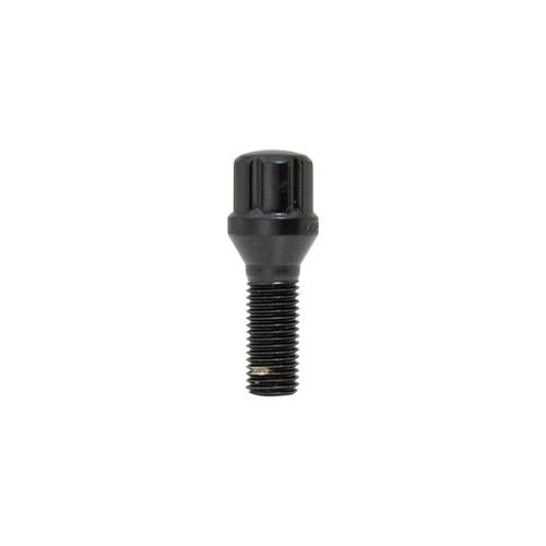 SPLINE LUG BOLT 12-1.50 28MM BLK BULK