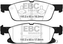 Cargar imagen en el visor de la galería, EBC 2016+ Lincoln Continental (10th Gen) 2.7L Twin Turbo Greenstuff Front Brake Pads