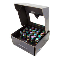 Cargar imagen en el visor de la galería, NRG 700 Series M12 X 1.25 Steel Lug Nut w/Dust Cap Cover Set 21 Pc w/Locks &amp; Lock Socket - Neochrome