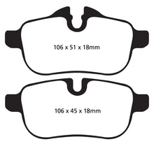 Cargar imagen en el visor de la galería, EBC 09+ BMW Z4 3.0 (E89) Greenstuff Rear Brake Pads