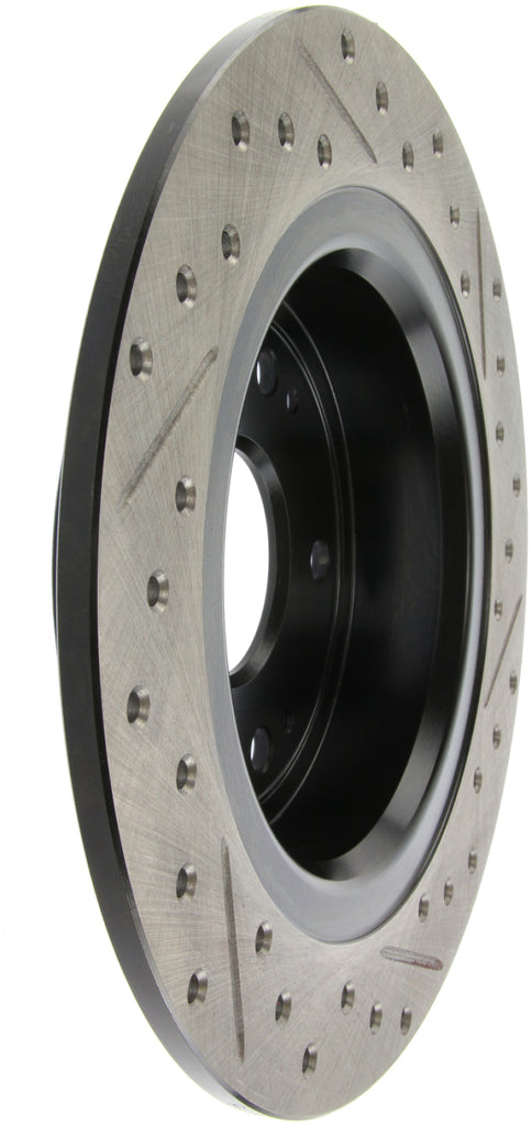 Rotor trasero derecho ranurado y perforado StopTech 09-10 Acura TSX / 08-10 Honda Accord Coupe/05-10 Sedán