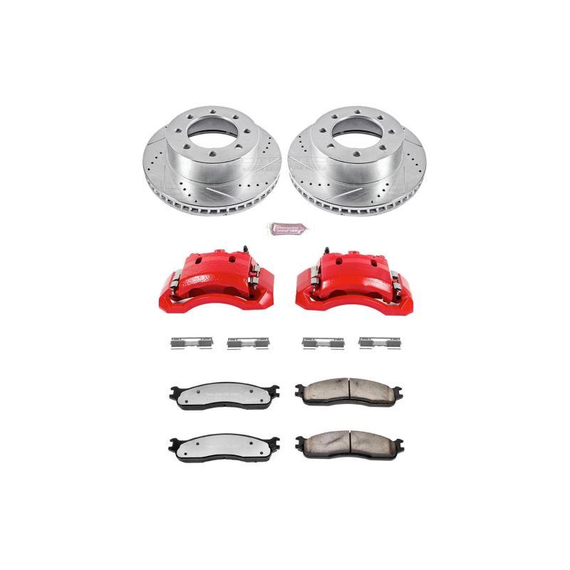 Power Stop Z36 Truck & Tow Front Brake Caliper Kit w/ Cals — Fits 2006-2008 Dodge Ram 1500