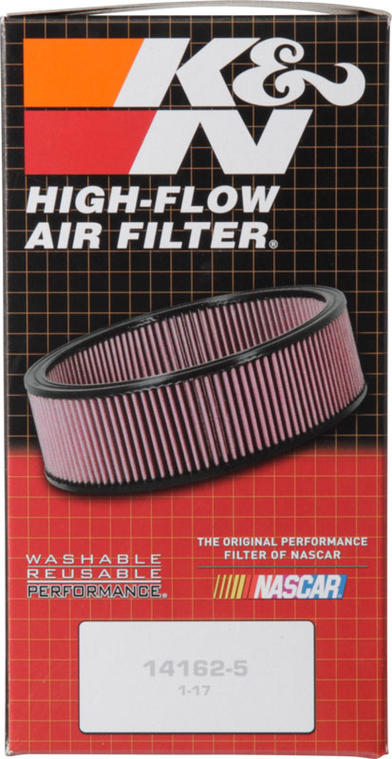 K&N Custom Round Air Filter Assembly - 5-1/8in Flange, 9in OD x 4-1/8in Height