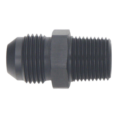 DeatschWerks 8AN Male Flare to 3/8in NPT Male Adapter - Matte Black